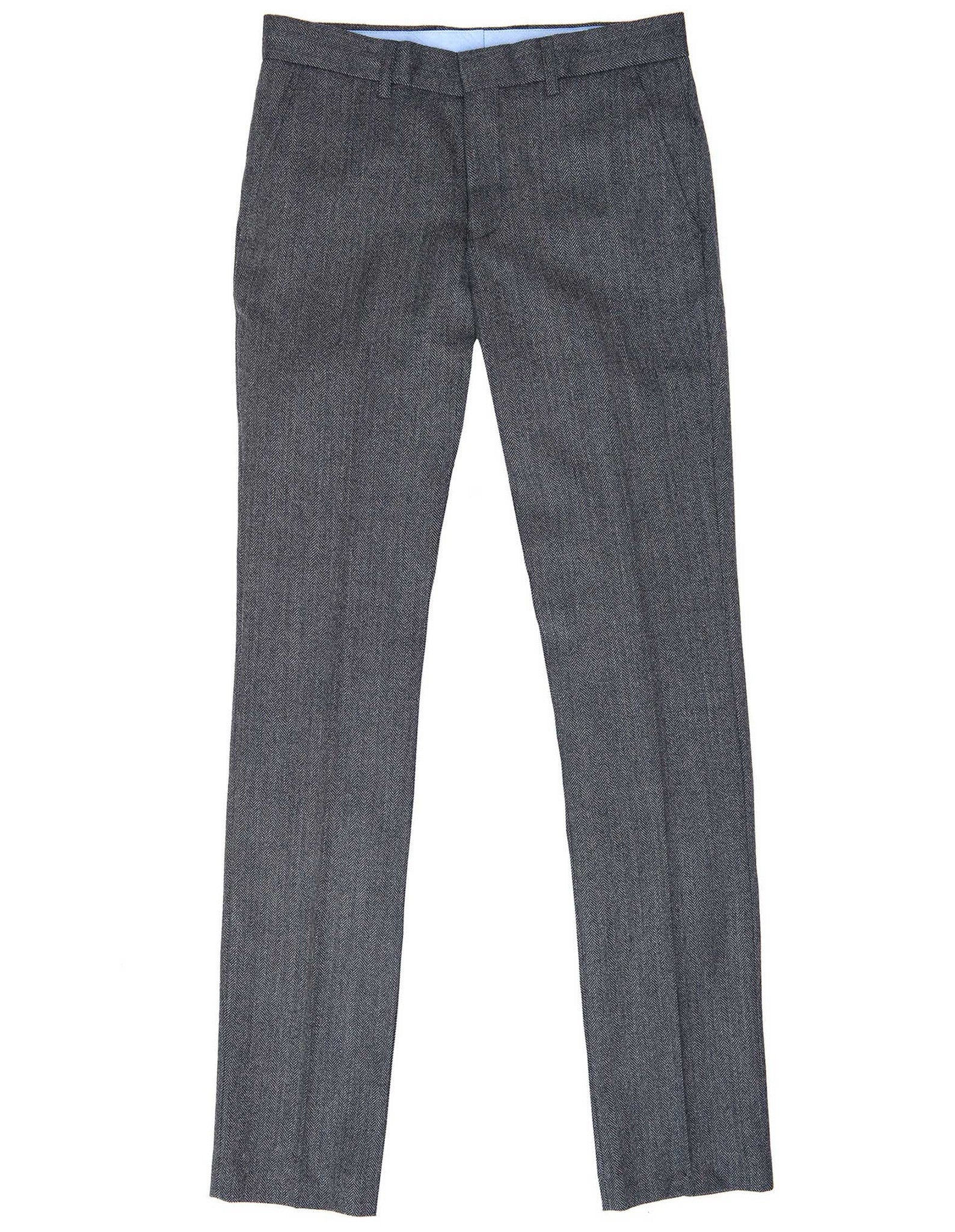 Light Grey Check Full Length Business Casual Men Brooklyn Fit Trousers -  Selling Fast at Pantaloons.com